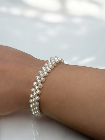 Lucia Pearl Cluster Bracelet