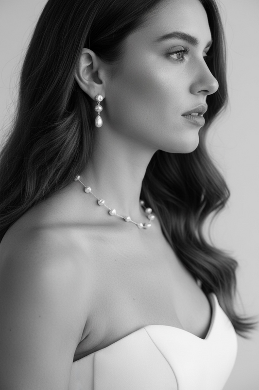 Isabella Keshi Pearl Necklace And Earring Set