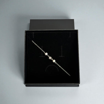 Lina Cubic Zirconia & Pearl Silver Bracelet