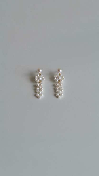Romy Pearl cluster Earrings