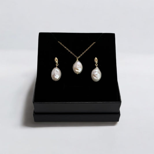 Imogen Baroque Pearl Gold Set
