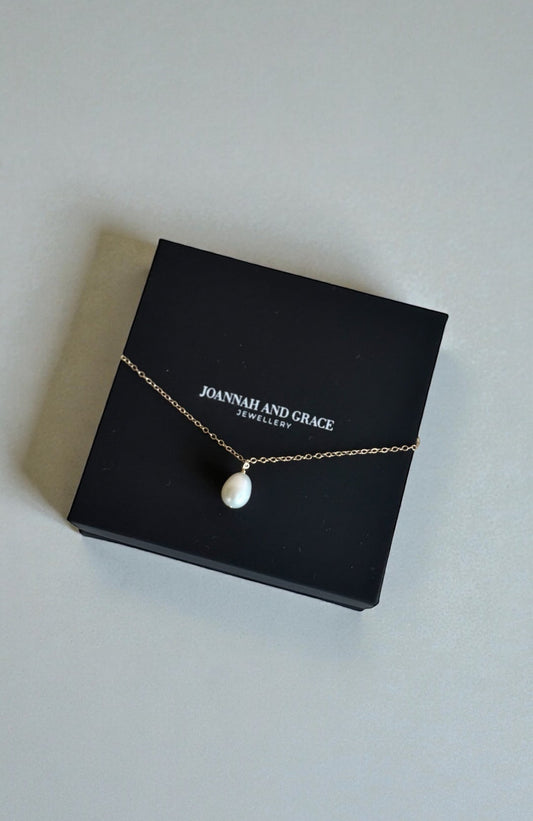 Theodora Teardrop Pearl Pendant Necklace