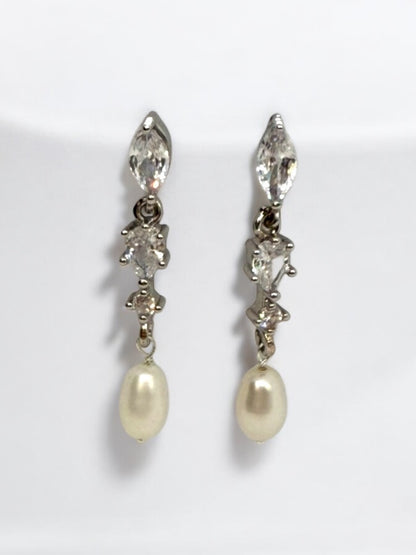 Sofia Cubic Zirconia Pearl Drop Earrings