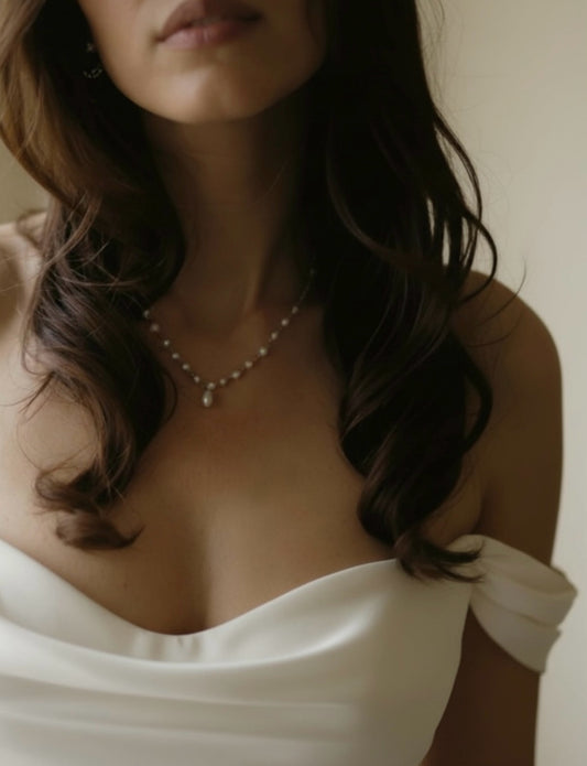 Cordelia Wire Wrapped Pearl pendant Necklace