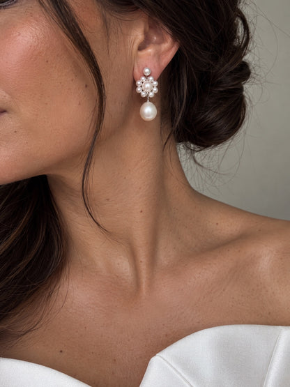 Calla Pearl Drop Earrings
